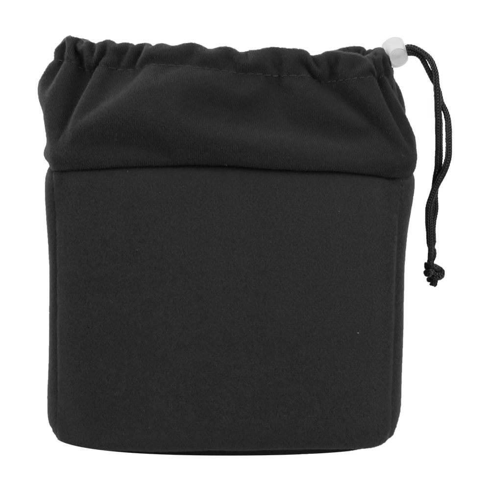 Waterproof Shockproof DSLR Camera Lens Insert Bag Padded Case With Drawstring (Black)