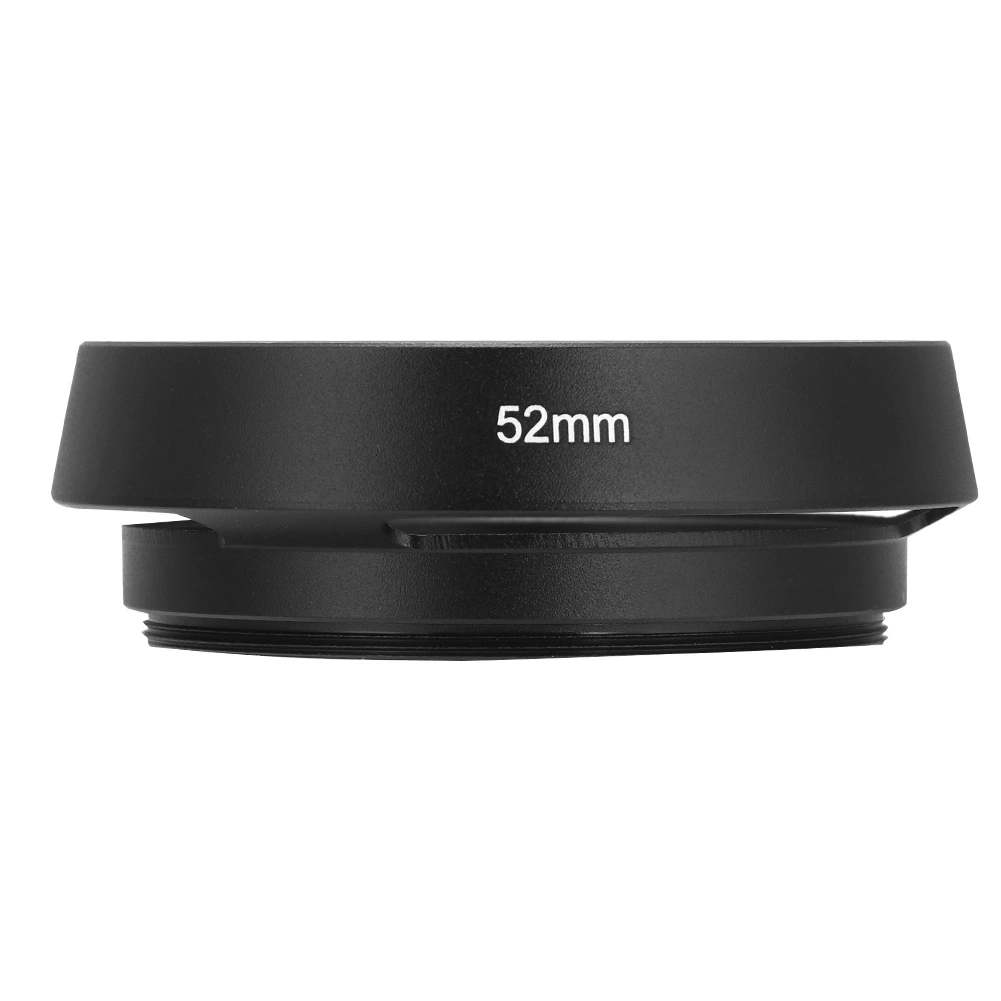 Universal Aluminium Alloy Hollow Camera Lens Hood Sunshade Cover Protector (52mm)