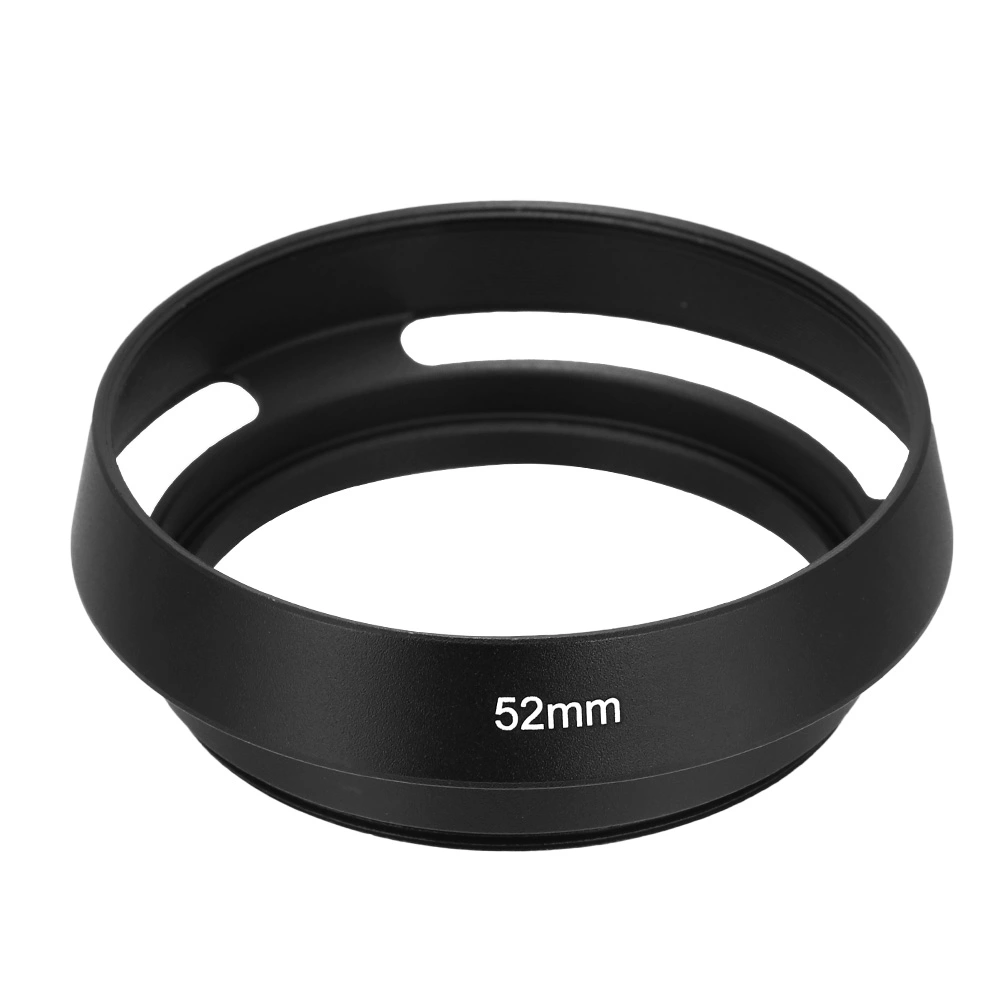 Universal Aluminium Alloy Hollow Camera Lens Hood Sunshade Cover Protector (52mm)