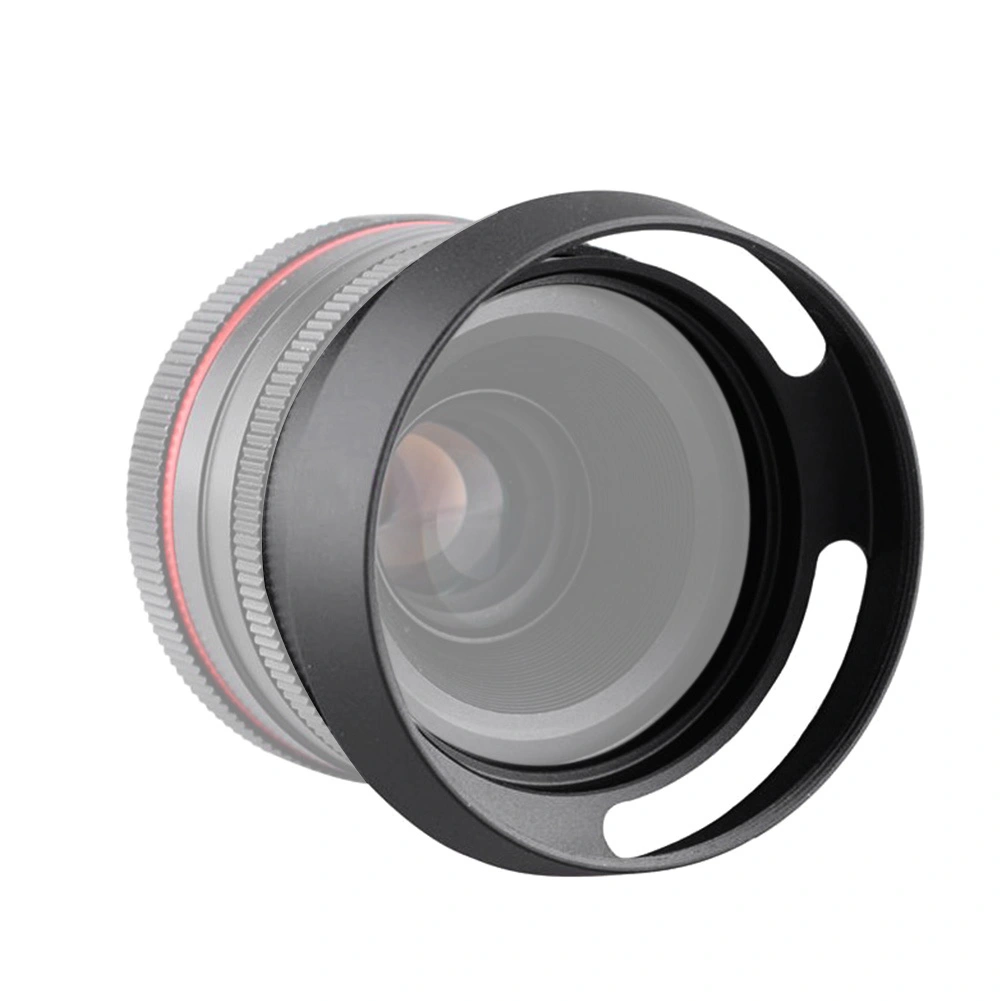 Universal Aluminium Alloy Hollow Camera Lens Hood Sunshade Cover Protector (52mm)