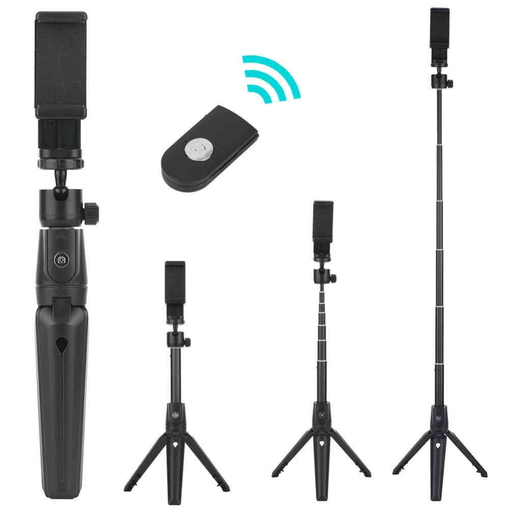 2 in 1 Selfie Stick Tripod Stand with Remote Control for Android for iOS Mobile Phone