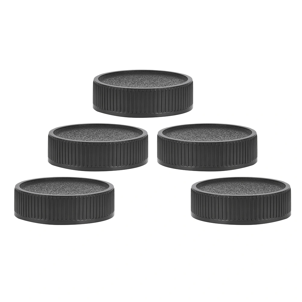 5Pcs Plastic Rear Lens Cap Cover Fits for M42 Camera Black Anti dust