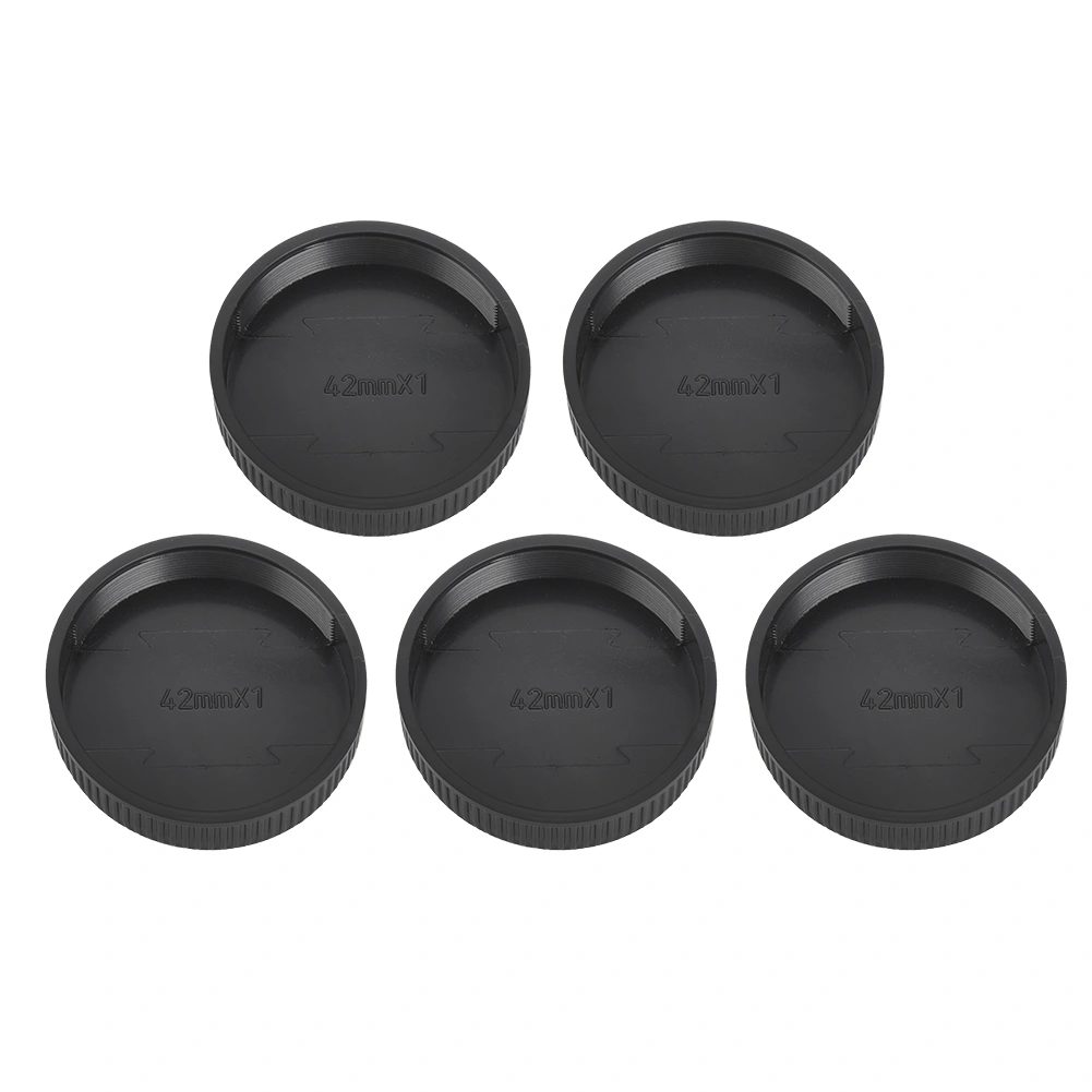 5Pcs Plastic Rear Lens Cap Cover Fits for M42 Camera Black Anti dust