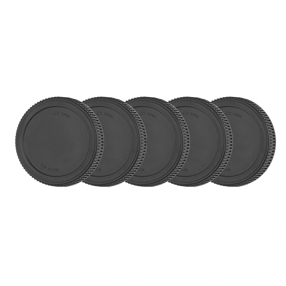 5PCS Portable Black Plastic Om mount Rear Lens Cover Cap for Olympus OM Lenses