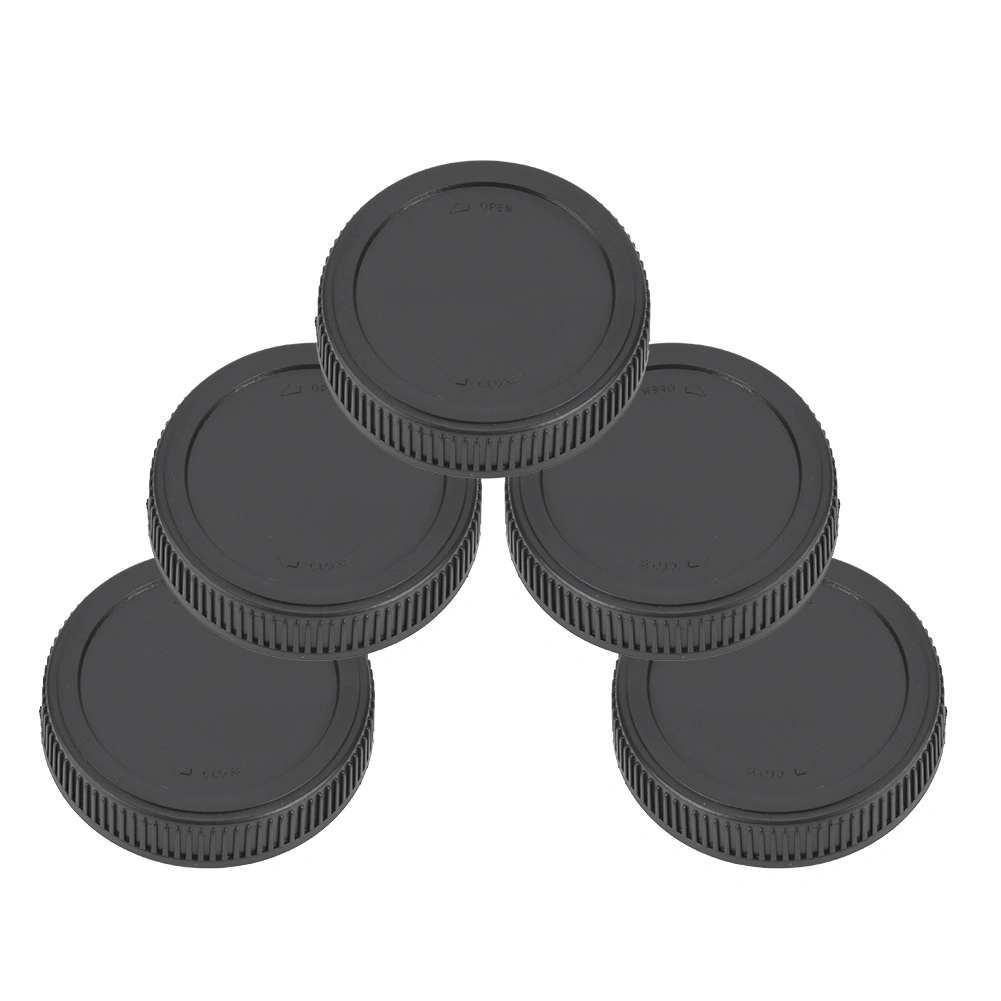 5PCS Portable Black Plastic Om mount Rear Lens Cover Cap for Olympus OM Lenses