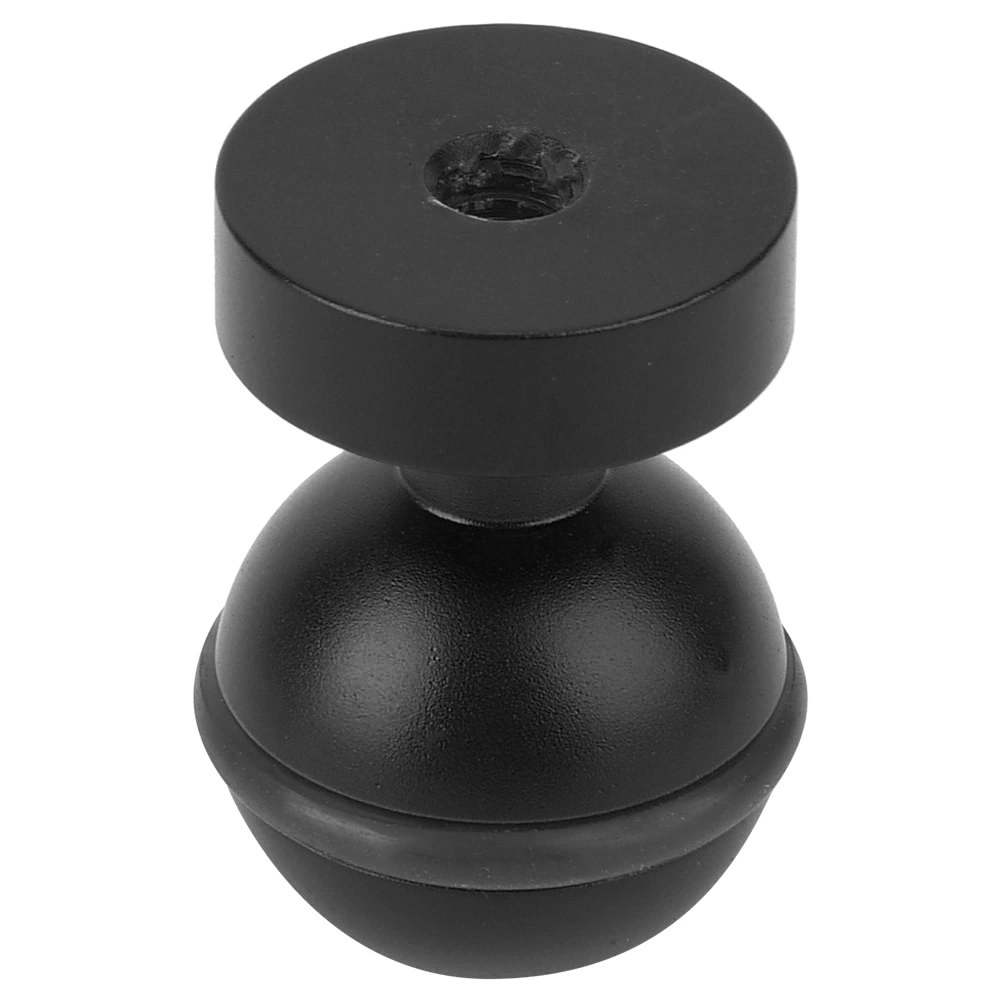 Diving Light Bracket Action Camera Ball Head Base Hot Shoe Mount 1/4 Screw Hole(black)