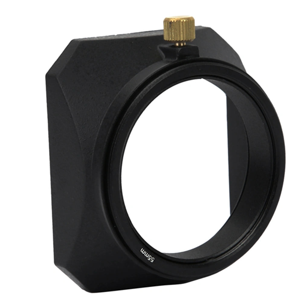 Square Lens Hood Shade Accessory for Mirrorless Cameras Digital Video Camera Lens Filter(55mm)