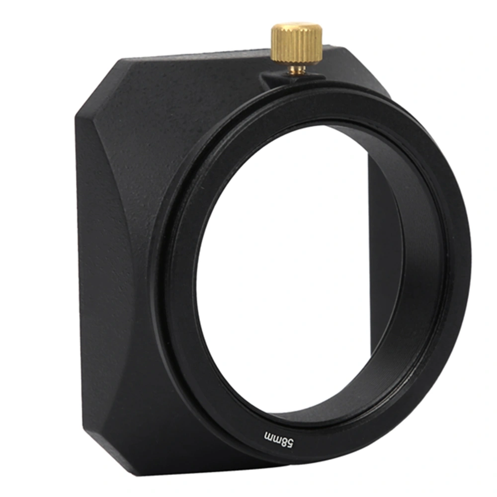 Square Lens Hood Shade Accessory for Mirrorless Cameras Digital Video Camera Lens Filter(58mm)