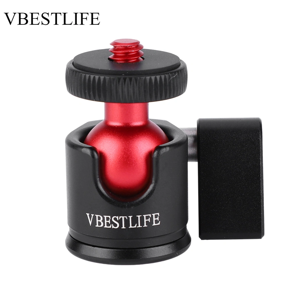 VBESTLIFE Metal 360 Degree Swivel Mini Ball Head 1/4" Screw Mount for DSLR Camera Fill Light