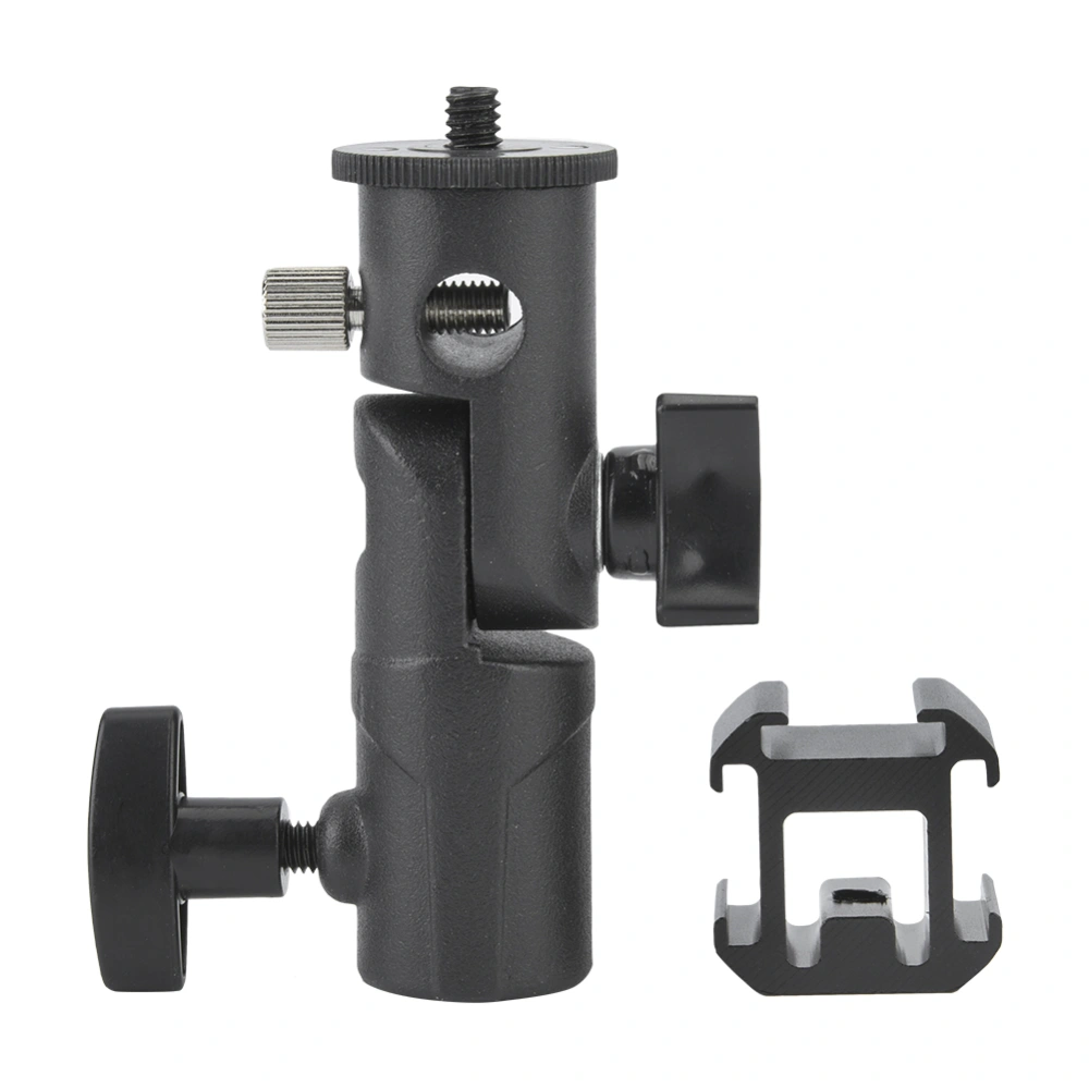 Swivel Tri Hot Shoe Mount Adapter Flash Light Stand Holder Bracket E Mount Support