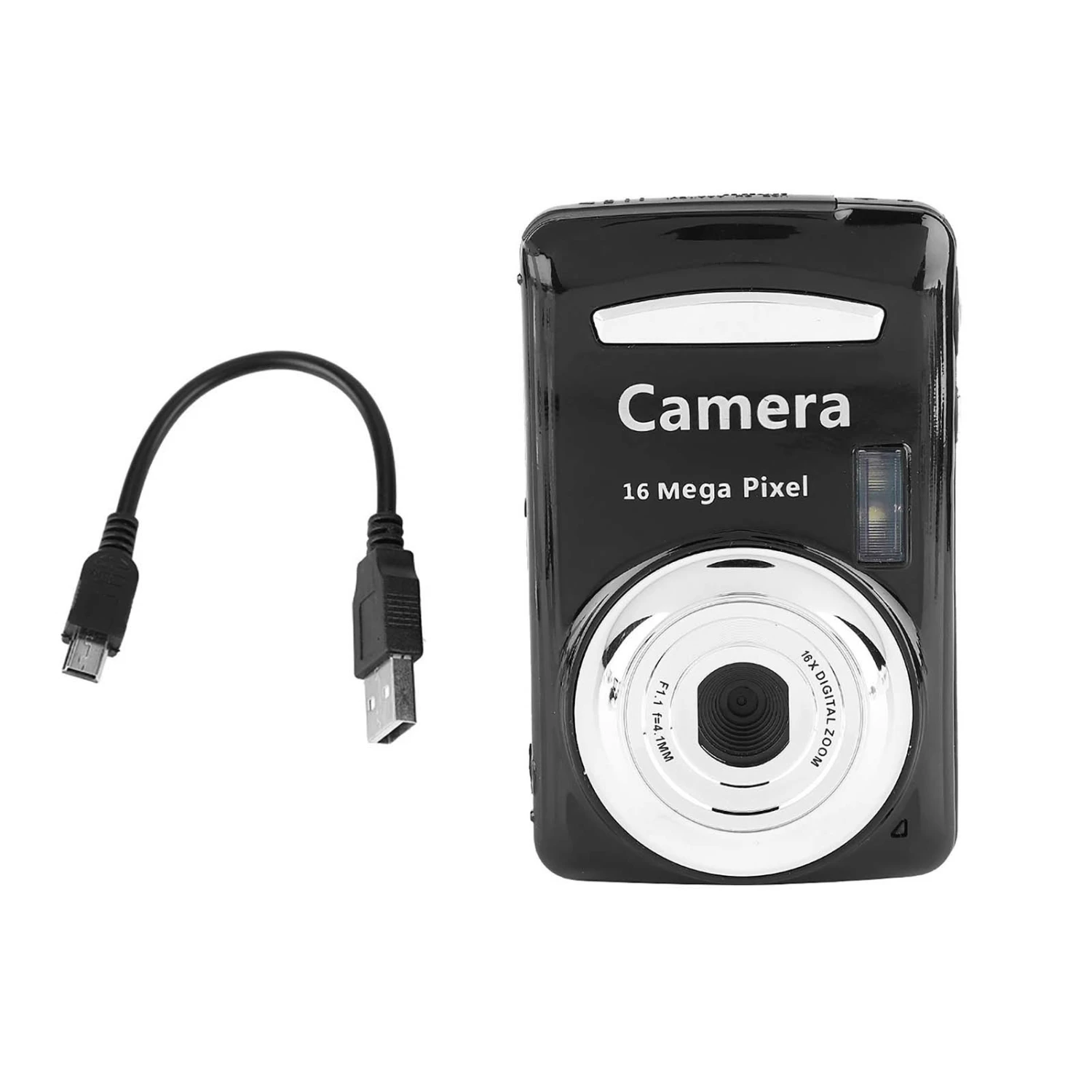 Mini Outdoor 16MP 720P 30FPS 4X Zoom HD Digital Video Camera Camcorder (Black)