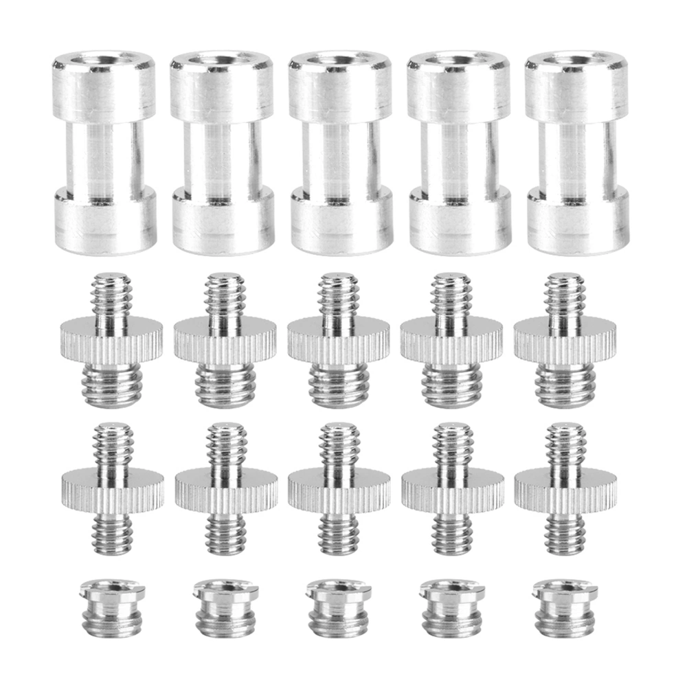 20pcs 1/4 Inch 3/8 Inch Male Female Converter Threaded Adapter Screws Accessory