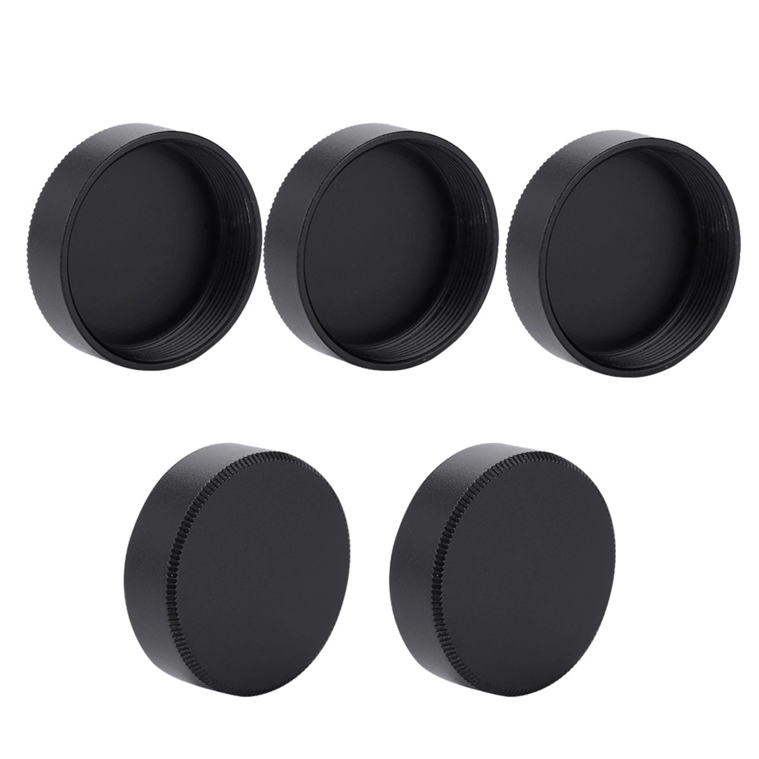 5pcs Metal C Mount Rear Lens Cover Cap 27mm for CCTV TV Lenses (Black)