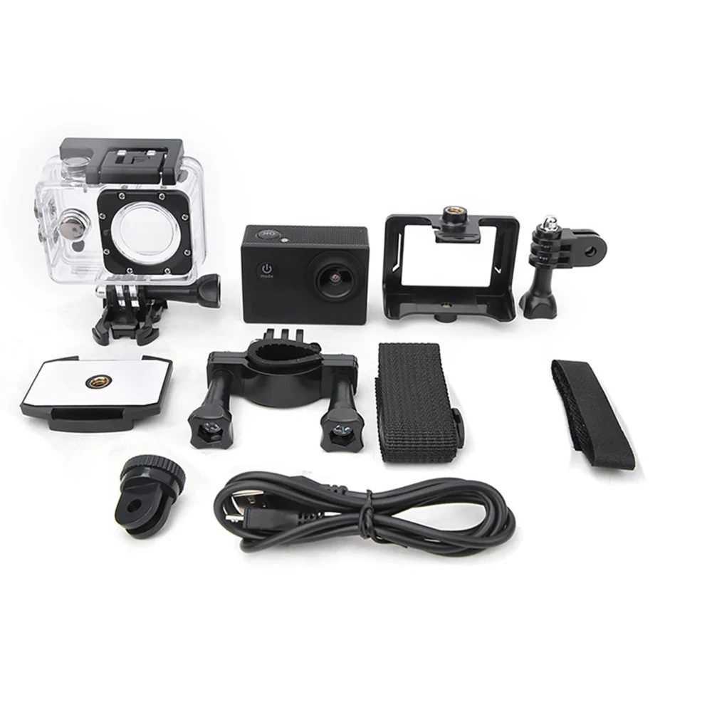 Outdoor WiFi HD 1080P Action Camera Waterproof Housing Mounts Accessory Kit