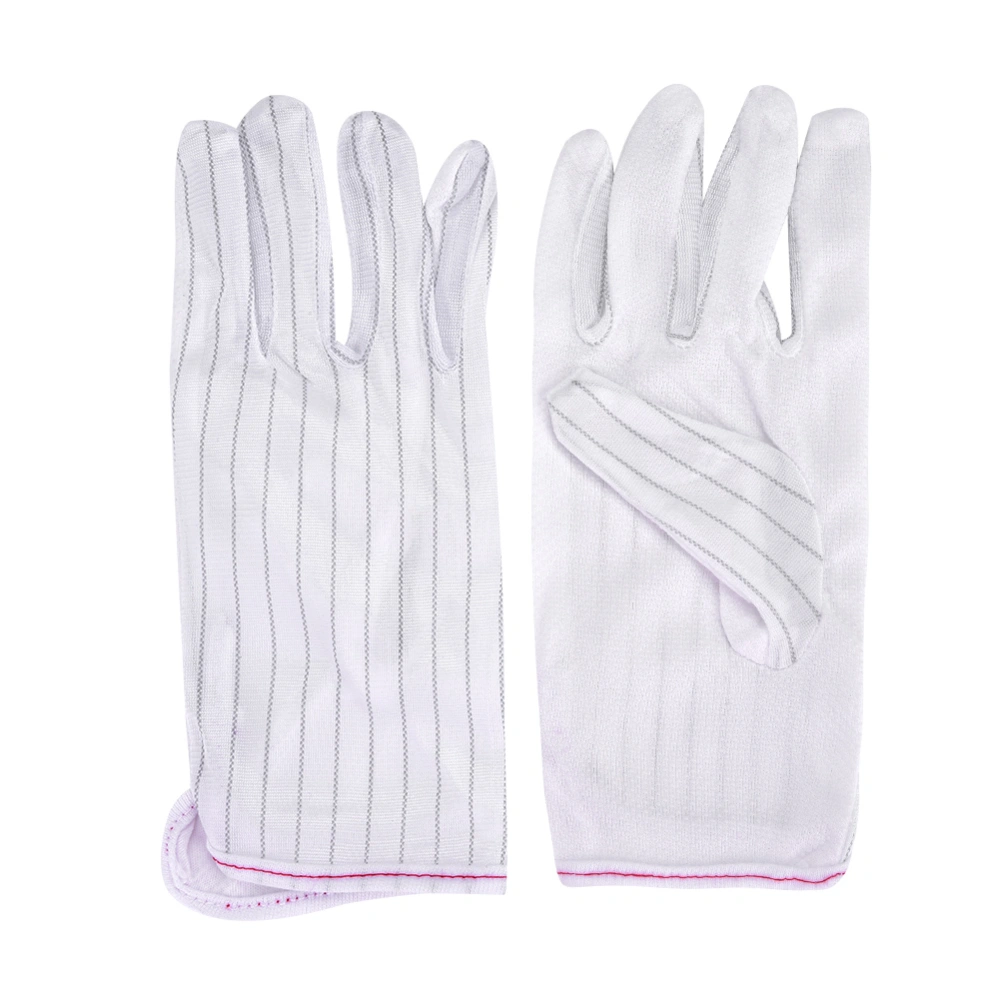 1 Piar Antistatic Gloves White Lens Professional Cleaning Glove Tool