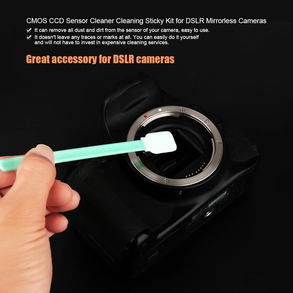 6Pcs CMOS CCD Sensor Cleaner Swab Cleaning Sticky Kit for DSLR Mirrorless Cameras
