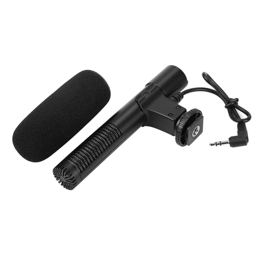 Lightweight Portable Condenser Microphone with Windsheid for Camera Camcorder