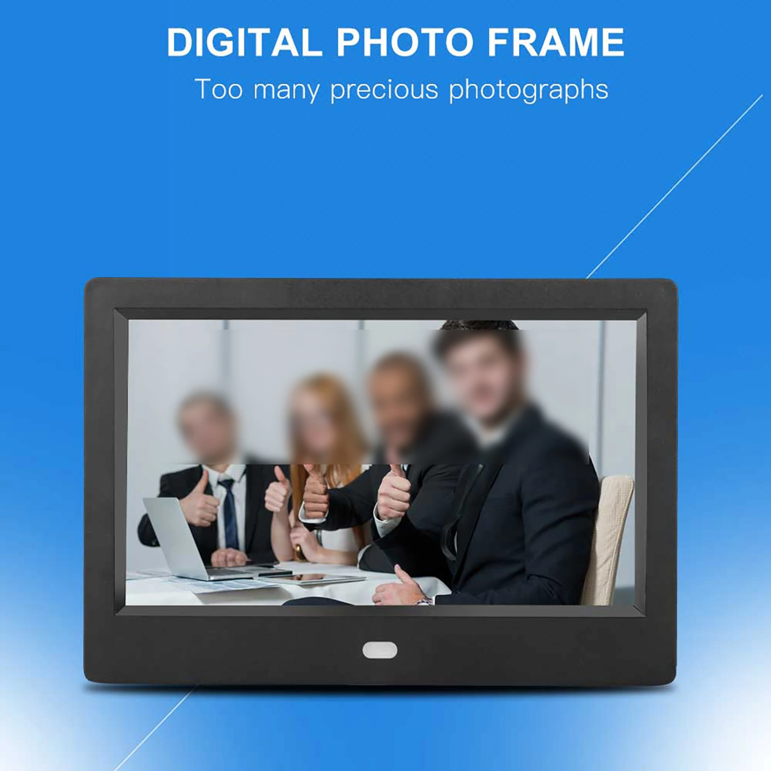 7" HD LED Screen Digital Photo Frame Alarm Clock MP3/4 Movie Player (EU plug)110-240V