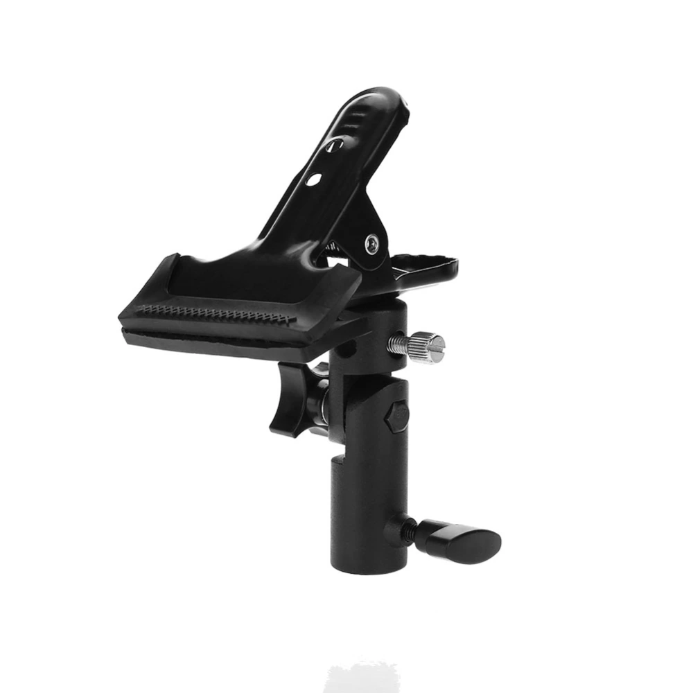 Metal Clamp 3/8' & 1/4' Rotatable Clip Holder Light Stand Studio Photography Accessory