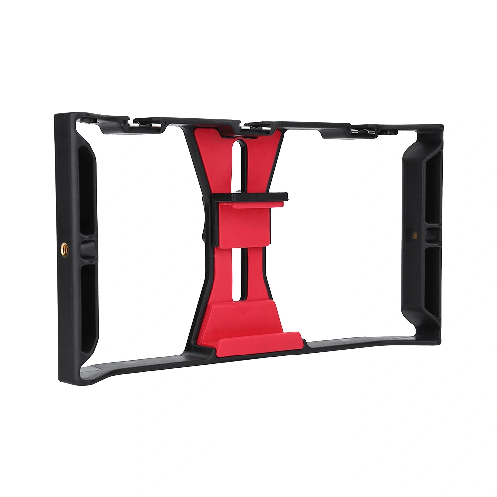 Portable Dual Hanlde Handheld Phone Adjustable Stabilizer Support Recording Rig