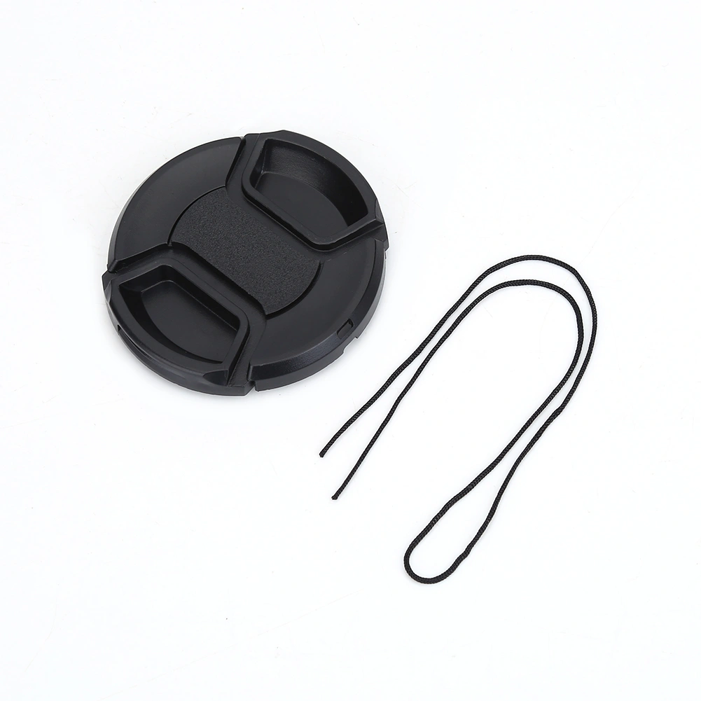 10Pcs 58mm Center-pinch Lens Front Cap with Cord for Cameras Photography Accessories
