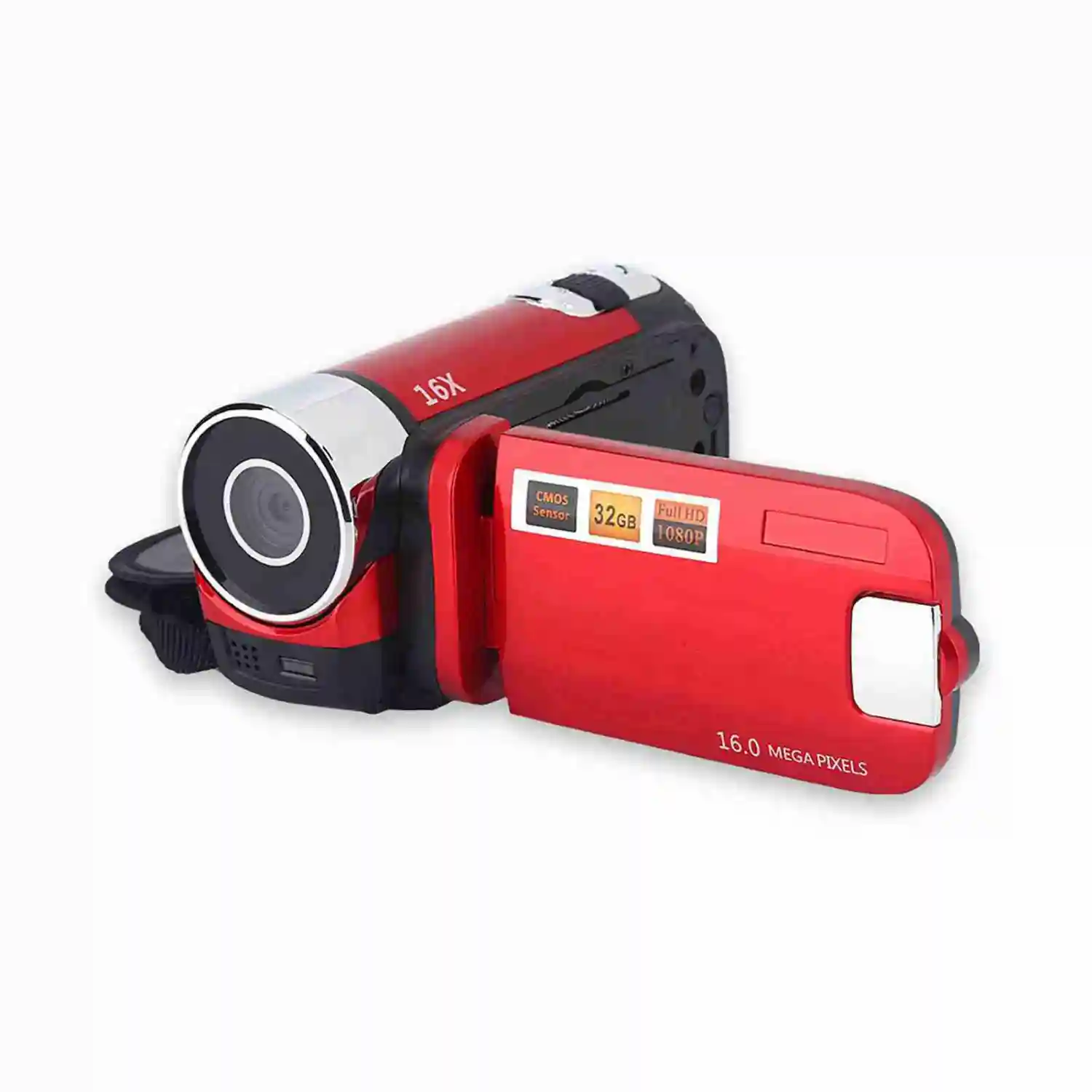 Full HD Rotation 16X High Definition Digital Camcorder Video DV Camera (US Red)