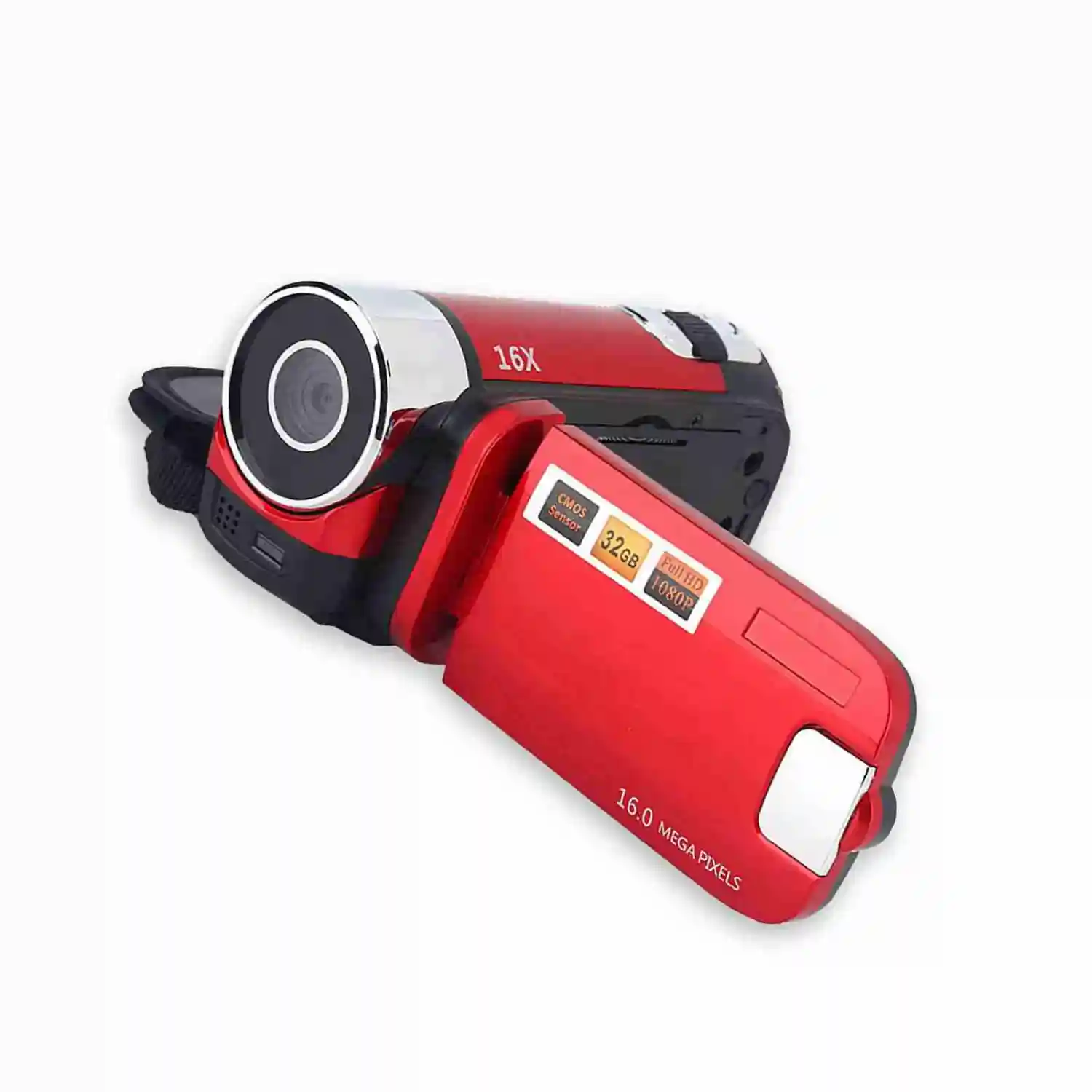 Full HD Rotation 16X High Definition Digital Camcorder Video DV Camera (US Red)