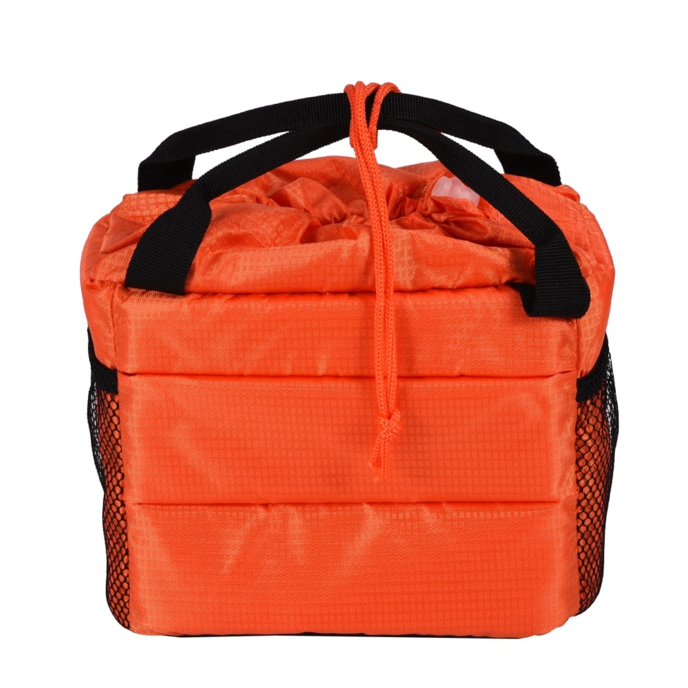 Waterproof Insert Partition Camera Hand Bag Shockproof Padded Divider Case for DSLR(Orange)