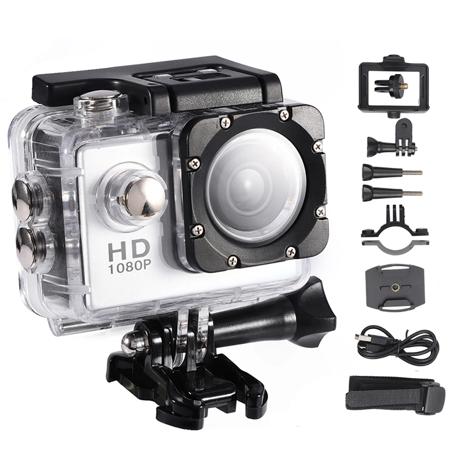 Waterproof Outdoor Cycling Sports Mini DV Action Camera Camcorder (Silver)