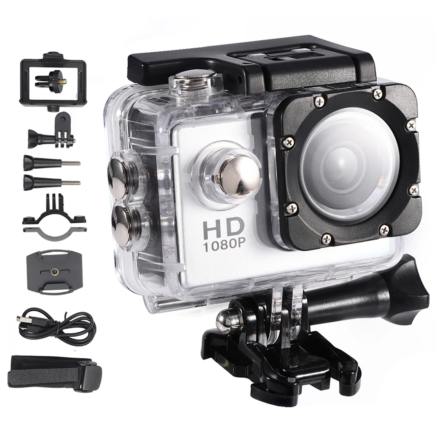 Waterproof Outdoor Cycling Sports Mini DV Action Camera Camcorder (Silver)