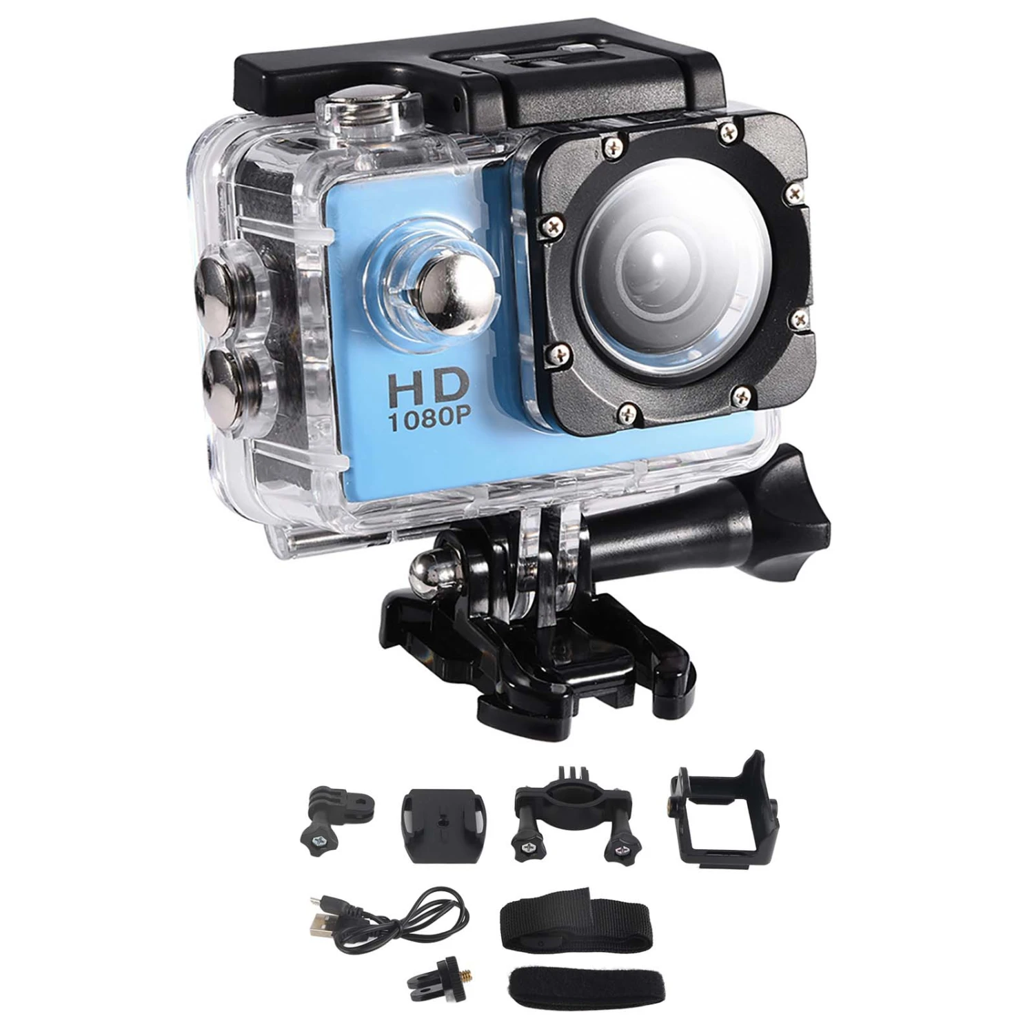 Waterproof Outdoor Cycling Sports Mini DV Action Camera Camcorder (Blue)