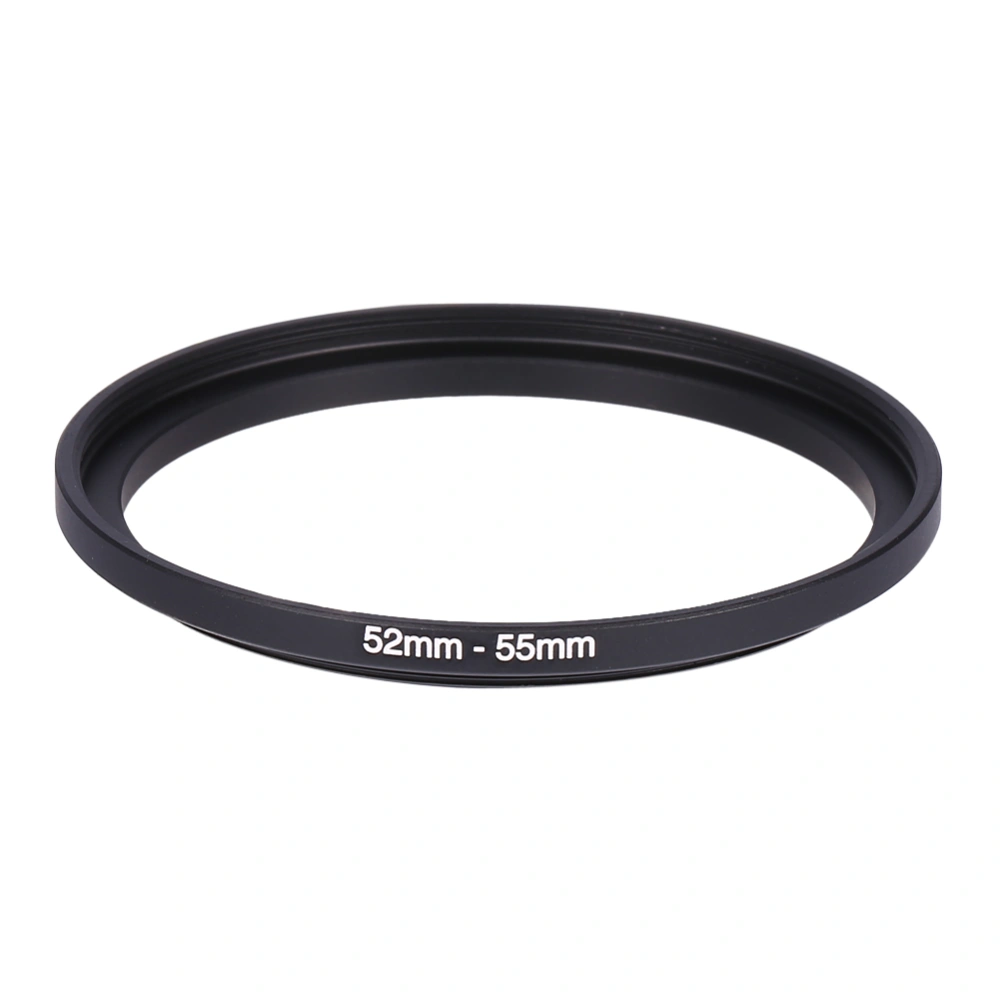 52mm-55mm 52mm To 55mm Step Up Rings Metal Lens Filter Ring Adapter Black 52-55