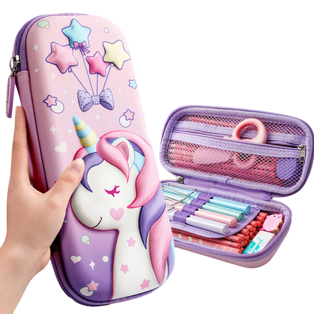 Large Capacity Pencil Pouch 3D EVA Pencil Case Unicorn Pen Bag