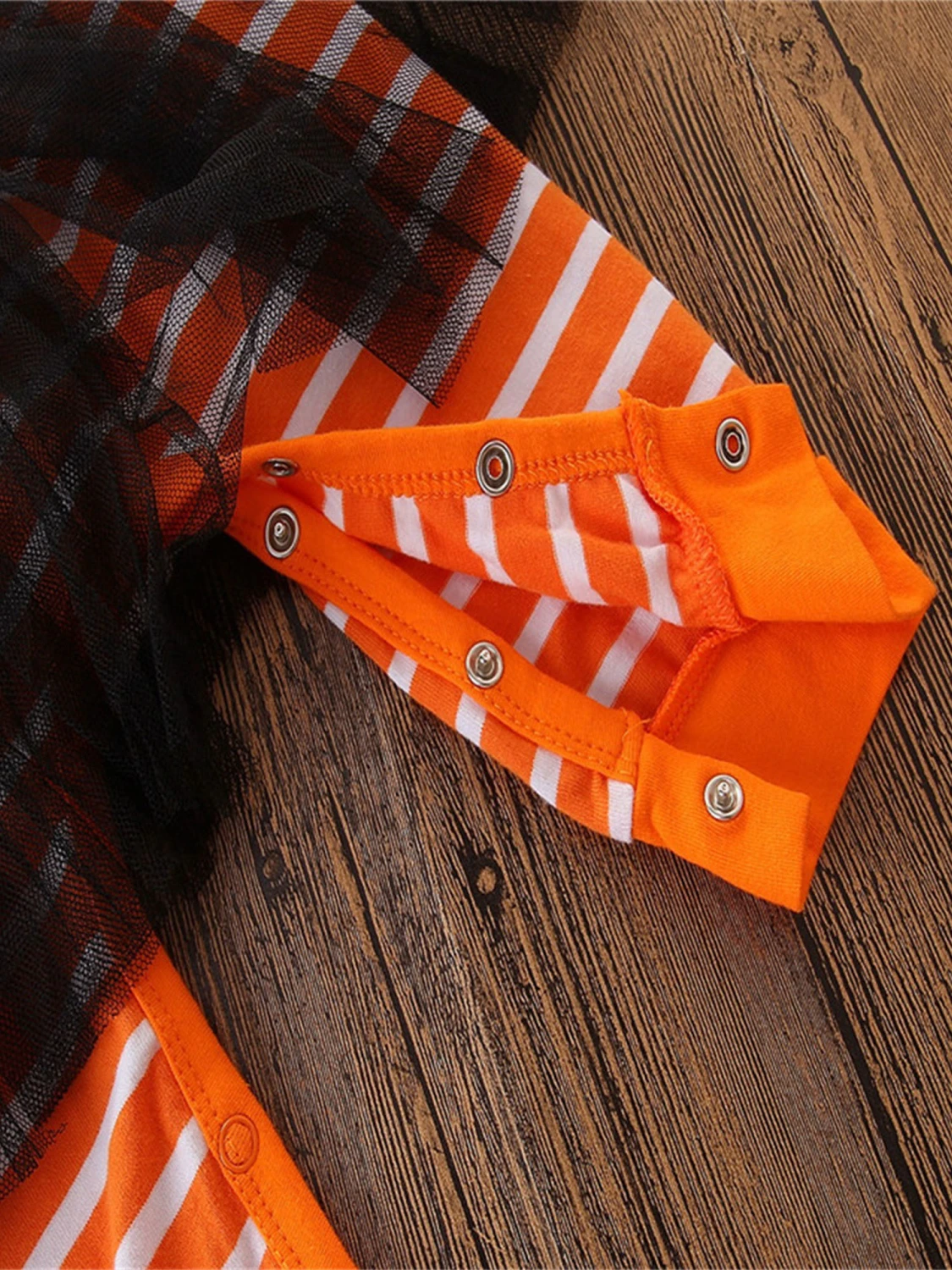 Baby Boy Halloween Clothes Pumpkin Striped Print Romper and Beanie