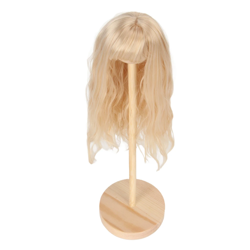 Doll Wig Artificial High Temperature Silk Hair Doll Long Curly Hair for 1/6 15.5‑17cm Doll Peach