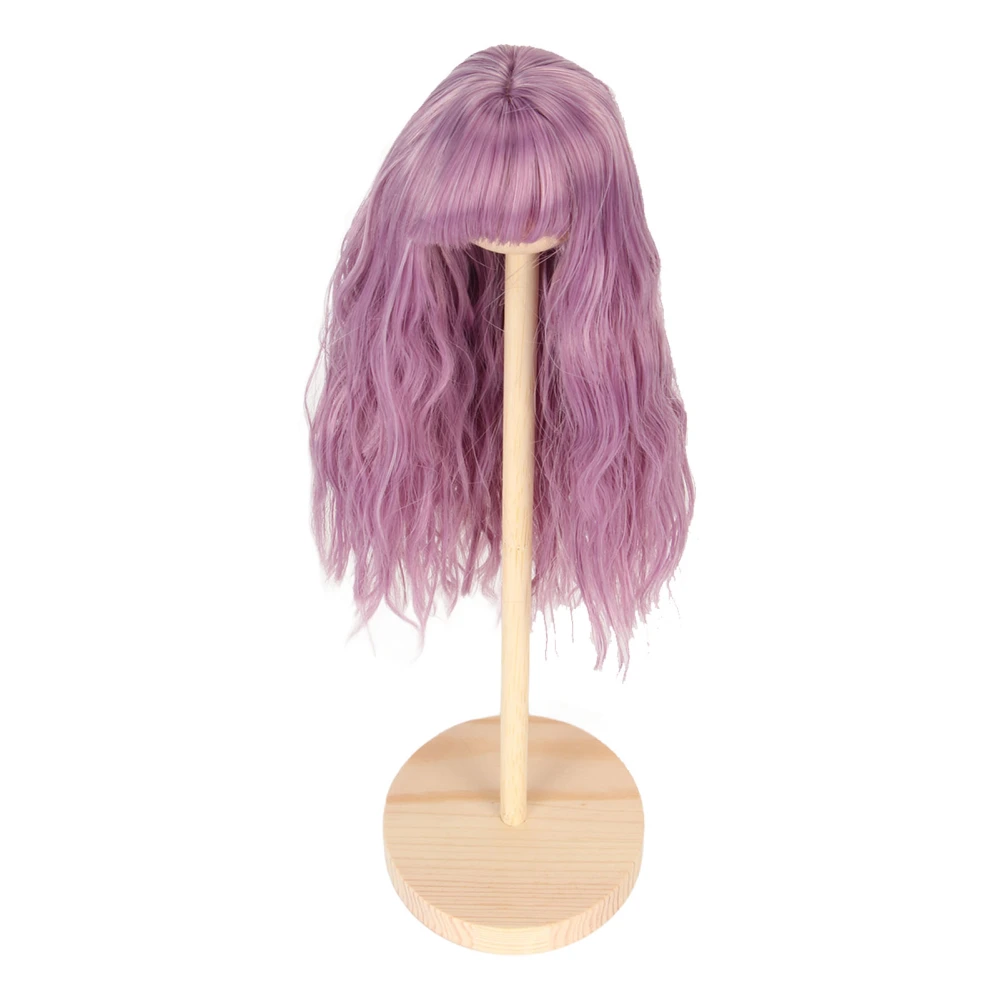 Doll Wig Artificial High Temperature Silk Hair Doll Long Curly Hair for 1/6 15.5‑17cm Doll Purple