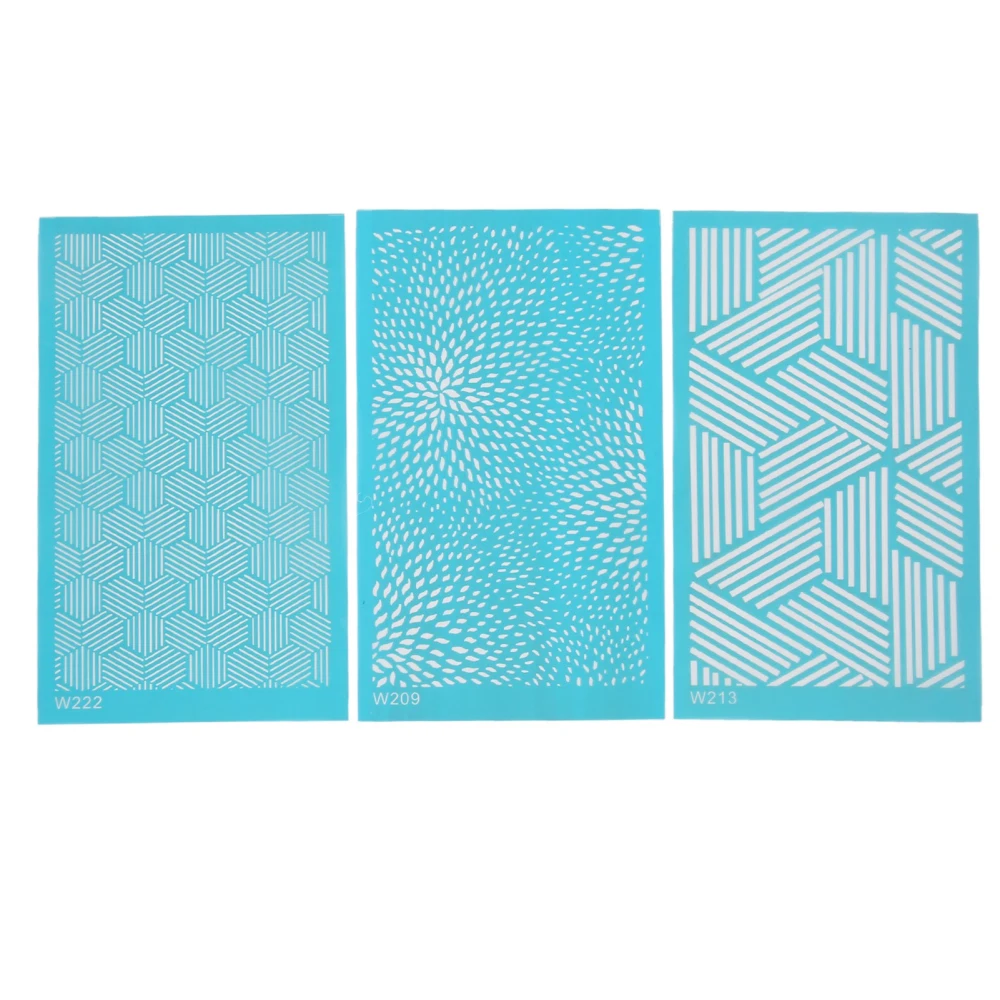 3pcs Silk Screen Stencils for Polymer Clay Reusable DIY Silk Screens for Paper Cards T Shirts Canvas Glasses 209 213 222