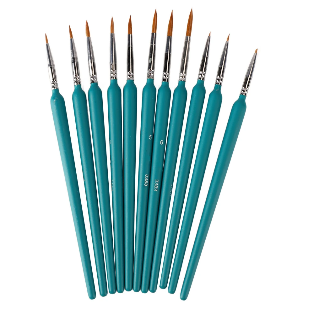 11Pcs Detail Paint Brush Set Miniature Paint Brushes Small Fine Tip Paintbrushes for Acrylic Watercolor Oil Craft Models