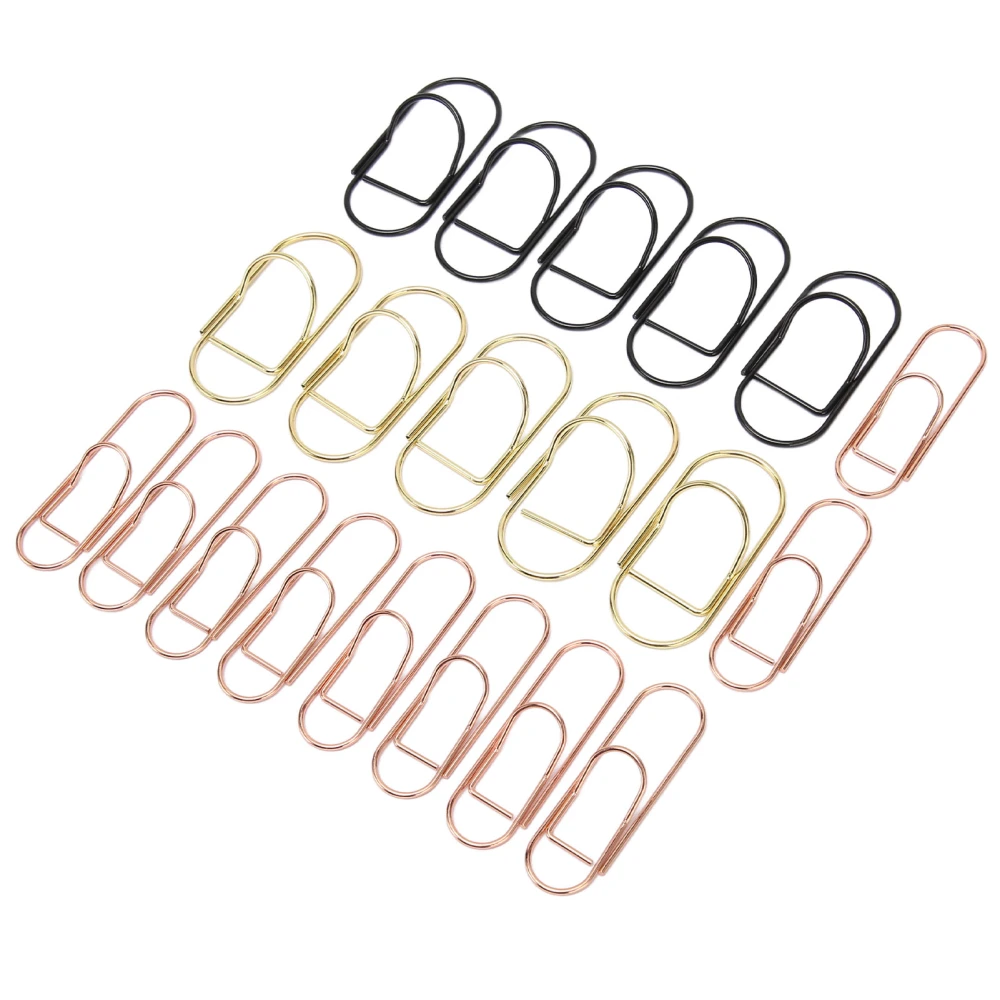 20pcs Paper Clip Small Iron Paper Clips Cute Decorative Bookmark Paper Clips for Students Stationery Office Documents