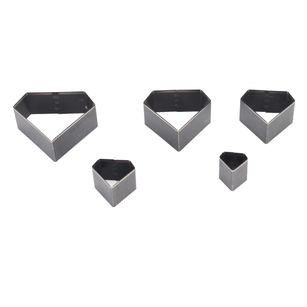 5Pcs Leather Punch Die Set Hollow Diamond Shape Cutting Mold Craft HandMade DIY Tool