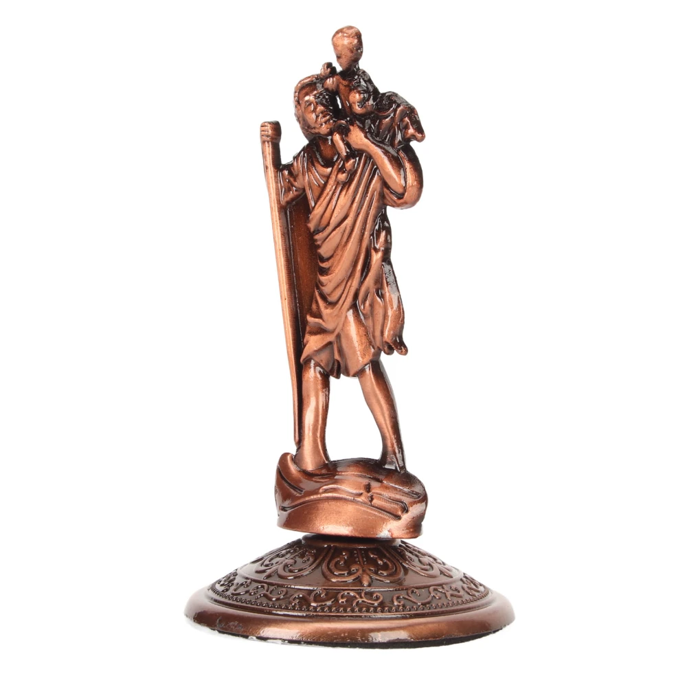 Jesus Statue Ornament Alloy Christian Ornaments Jesus Christ Figurine Ornament for Home Car Office Decoration Bronze