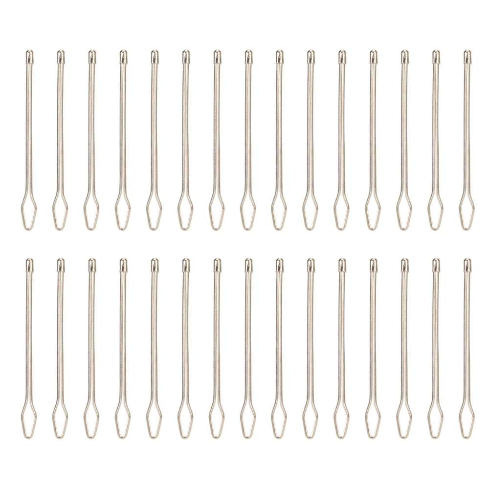 30pcs Drawstring Needle Threader Easy Pull Rust Protection Elastic Threader Tool for Elastic Threading Yarn