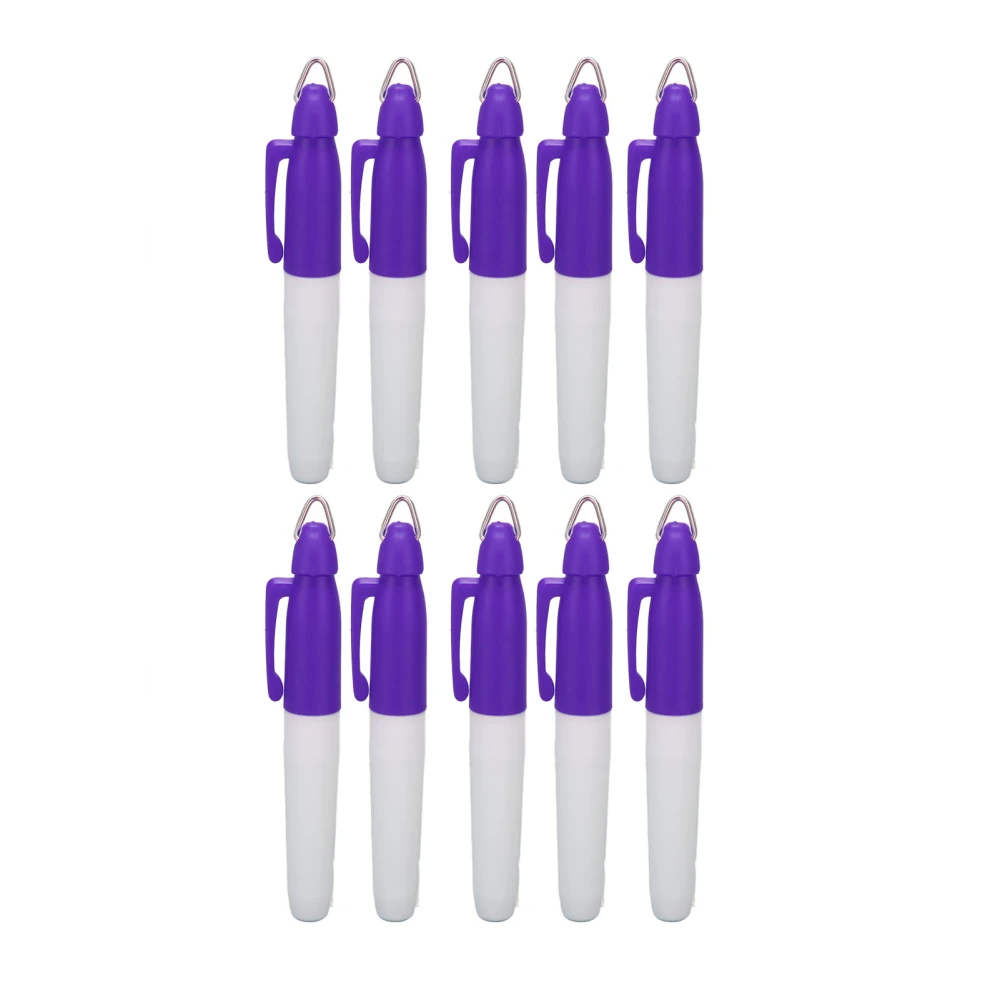 10pcs Golfing Marker Pen Oil Based Waterproof Portable Ball Line Marker Tool Ball Alignment Tool for Drawing Coloring Purple