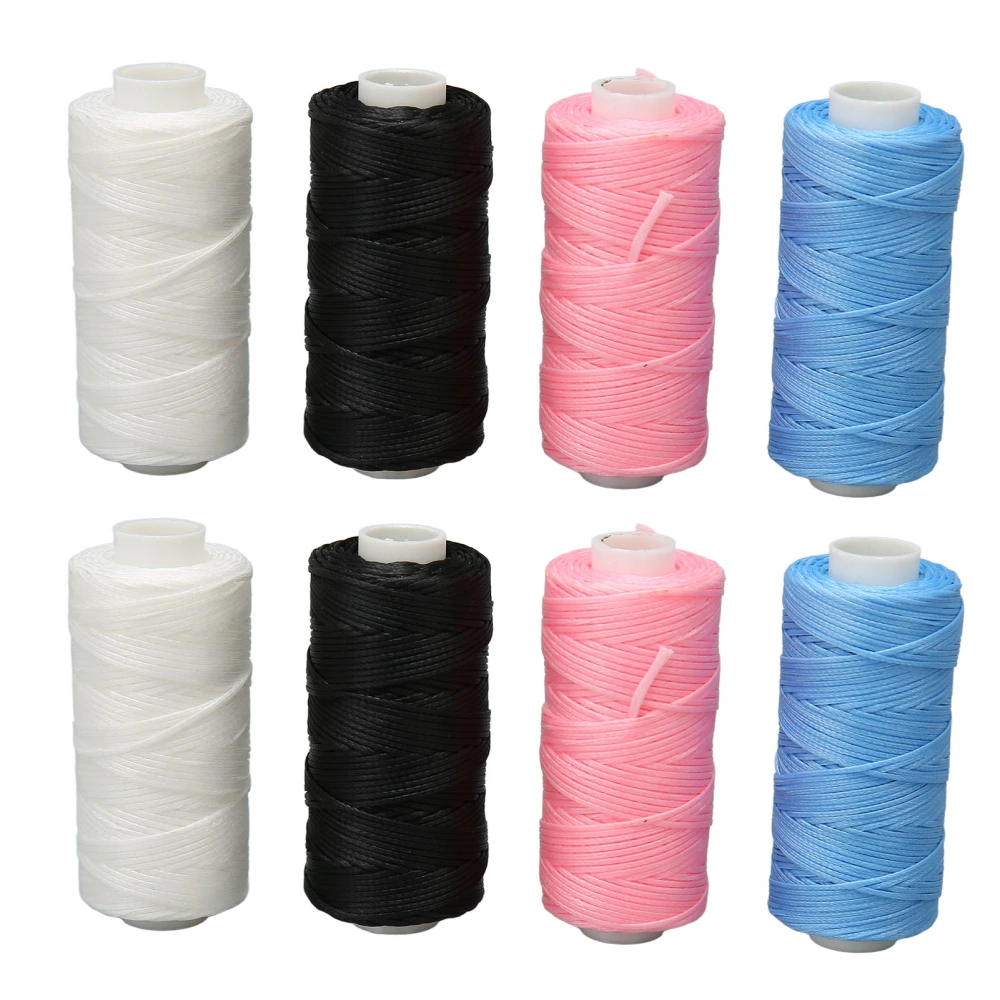 8 Rolls Waxed Cord 0.8mm 54.7yd Long 3 Strands Bright Assorted Colors Widely Used Wax String for DIY Handicraft