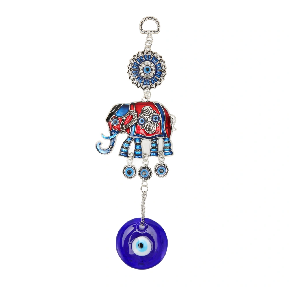 Eye Elephant Car Hanging Ornament Good Luck Exquisite Amulet Blue Eye Keychain for Office Wall Window Door