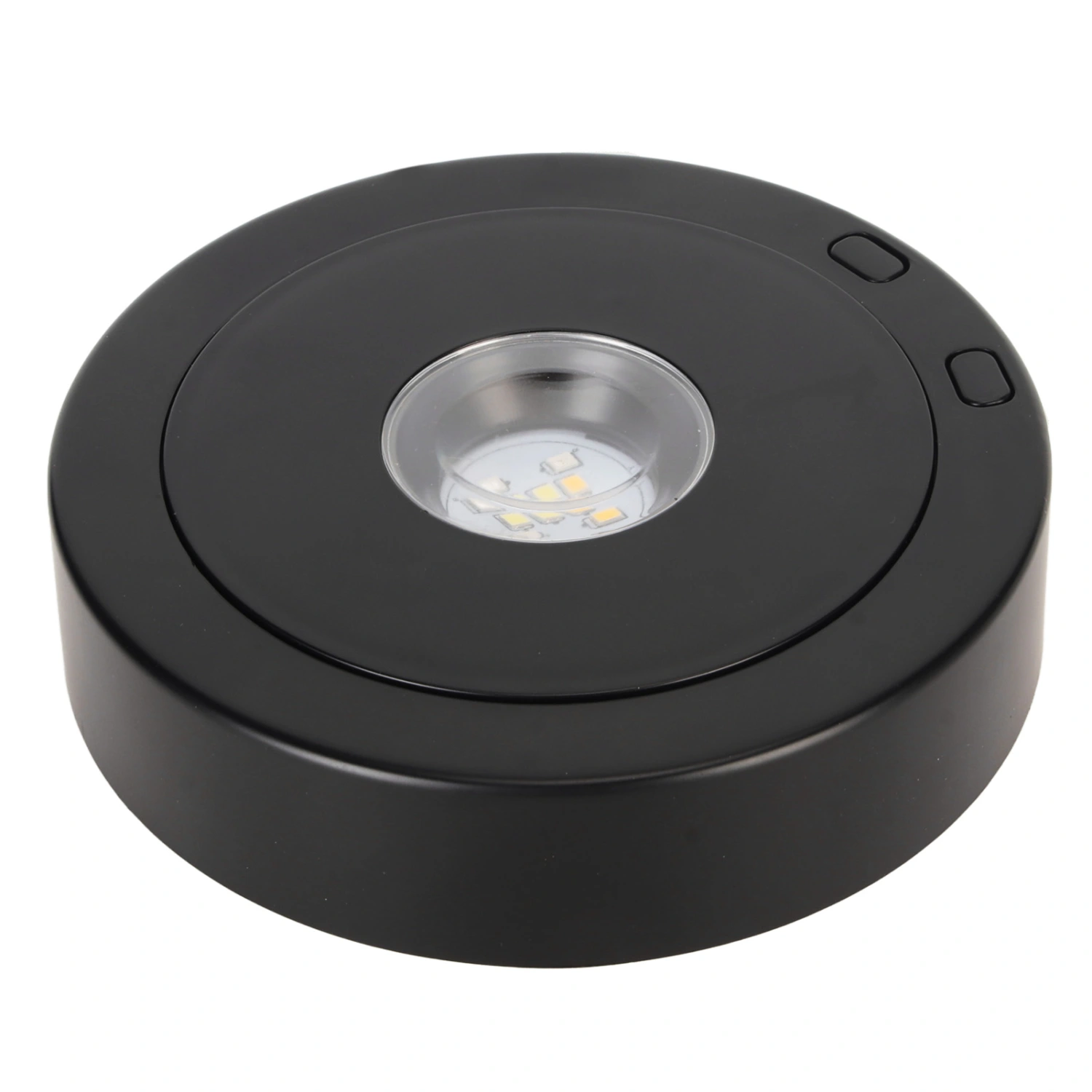 LED Rotating Display Base Black 360 Degrees 80s Circle Battery Or USB Power Turntable Display Stand for Crystals Glass