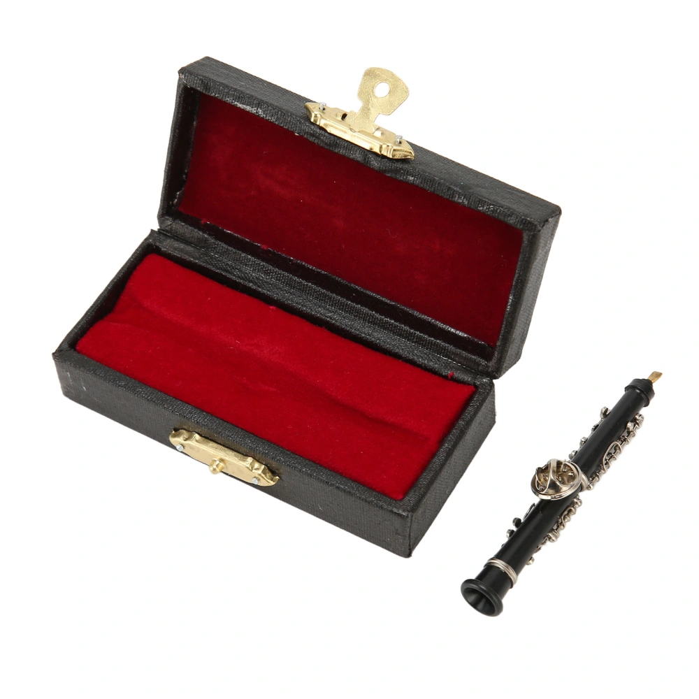 Miniature Oboe Brooch for Music Lover Exquisite Rust Protection Miniature Oboe Model Musical Brooch for Music Festival