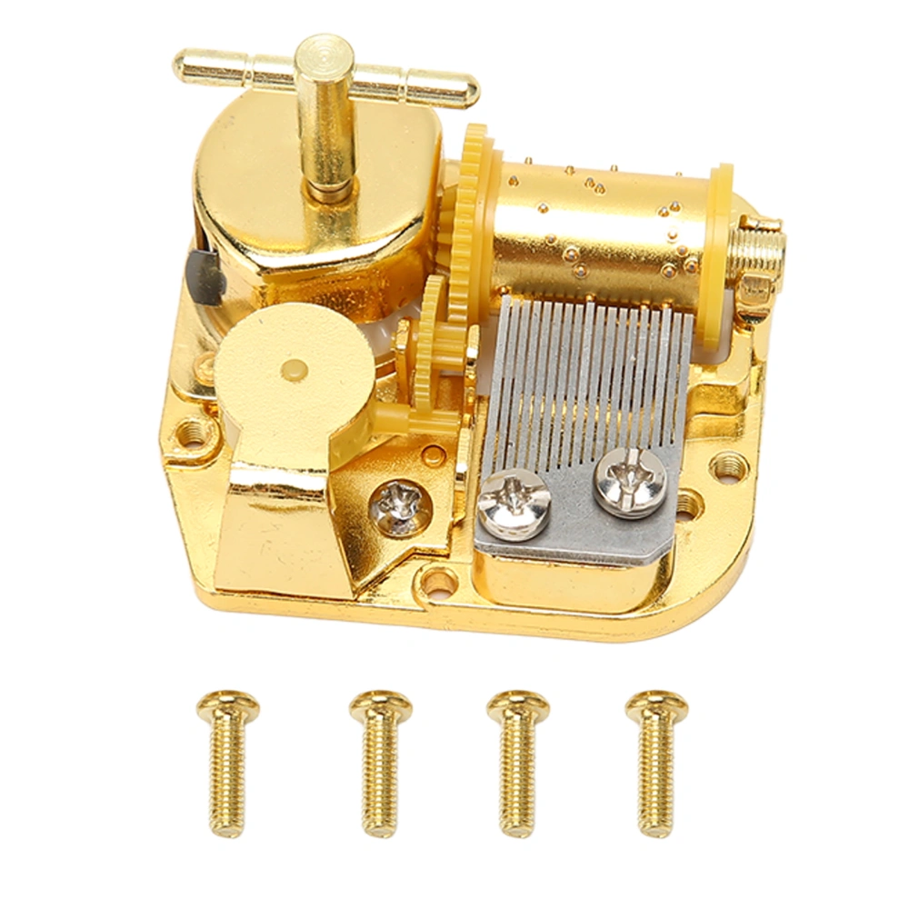 Music Box Movement Golden Clockwork Music Box Windup Musical Mechanism Movement for DIY Gifts