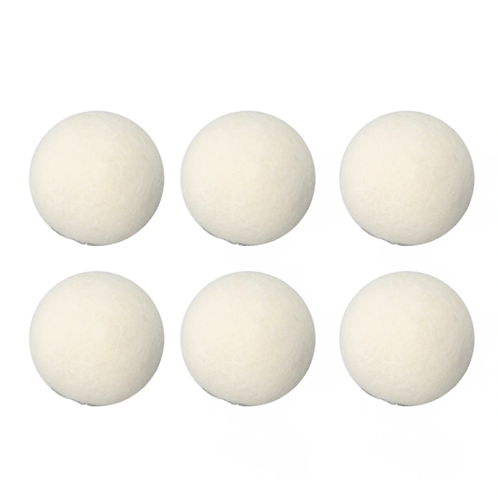 6 Pcs Wool Drying Balls High Density Adsorb Impurities Reduce Static Electricity Laundry Wool Balls 4cm/1.6in