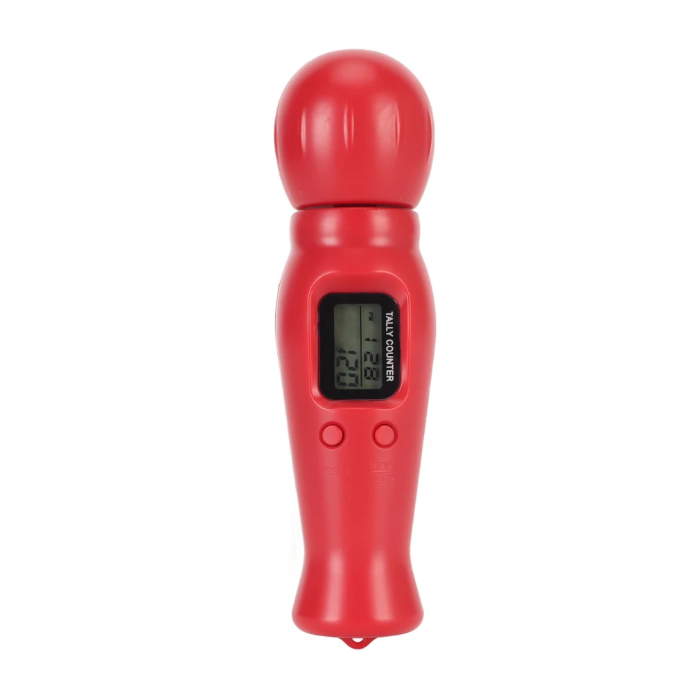 Digital Beads Counter with Compass 5 Digit Screen Time Display Low Noise Handheld Buddha Beads Counter for Meditation Red